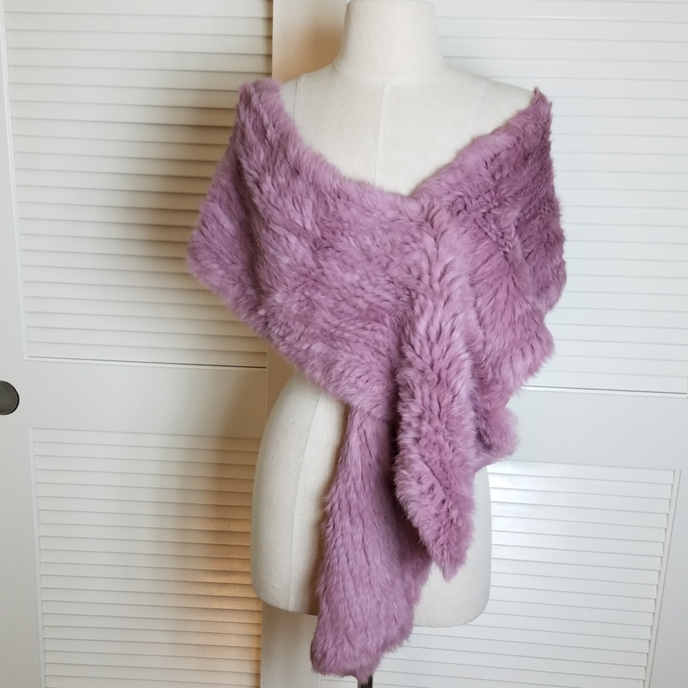 Lord & Taylor long fur shawl/scarf